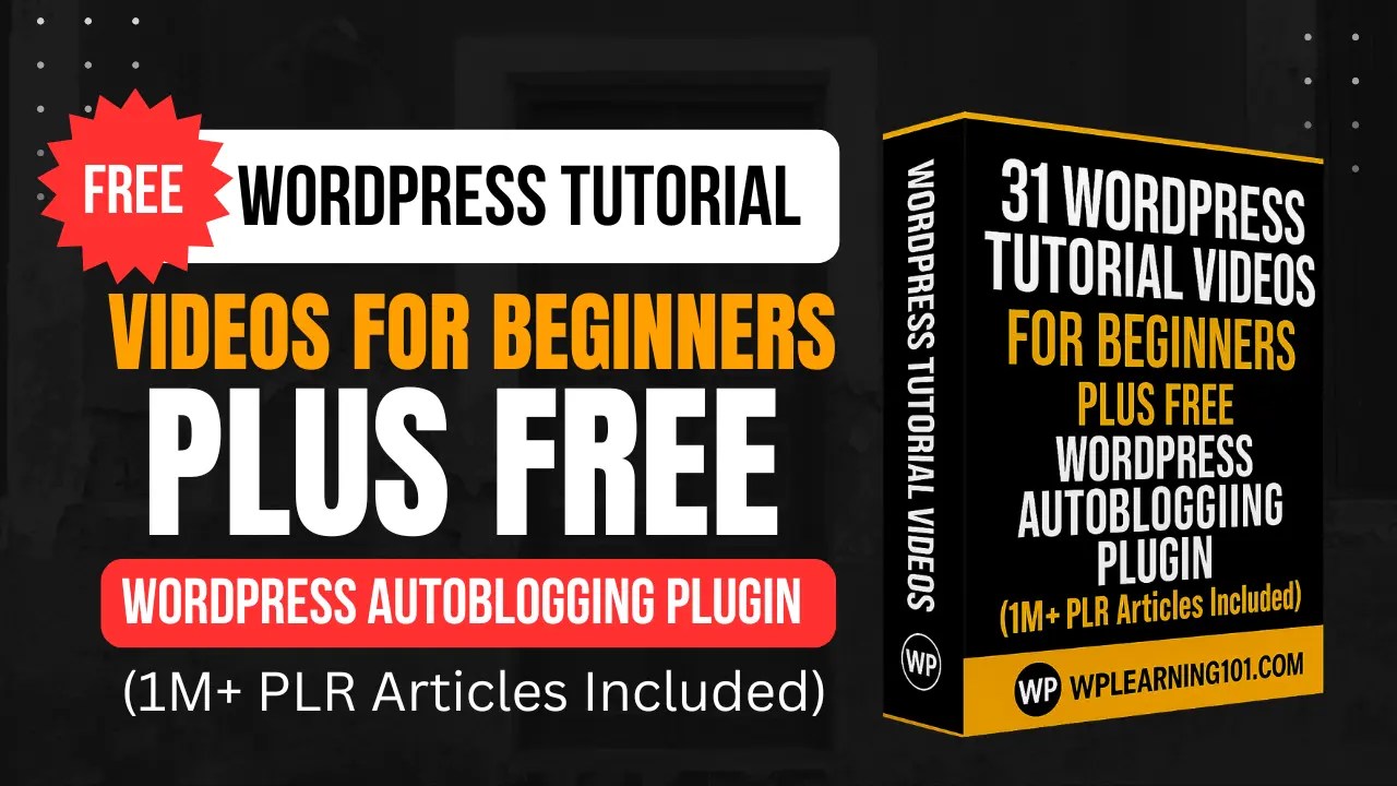 WordPress Tutorial Videos For Beginners