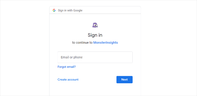 اختر حساب Google لتسجيل الدخول