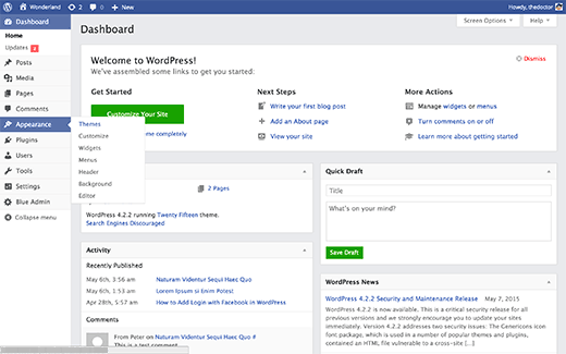 It can be a settings page for the . 7 Beautiful Free WordPress Admin Themes and Plugins