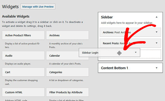 In most cases, each widget will be . How To Add A Login Form In Your Wordpress Sidebar