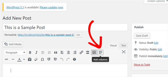 The customiser page for setting up my new wordpress page doesn't have theme options in the menu, and i want my page to be single column not . How To Add Multi Column Content In Wordpress No Html Required