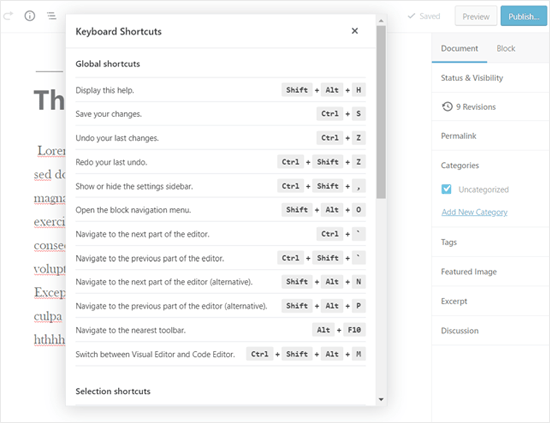 You can use it to speed up just about anything, . 85 Most Useful Time Saving Wordpress Keyboard Shortcuts