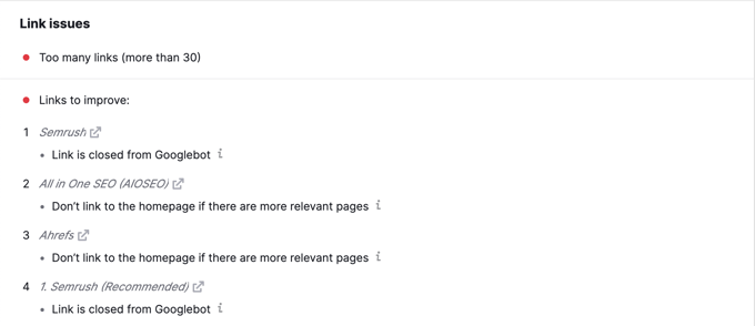 SEO Reporting Assistant Reports Issues With Links SEO Reporting Assistant Reports Issues With Links