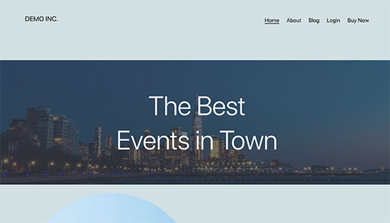 Header navigation menu with plain links Header navigation menu with plain links