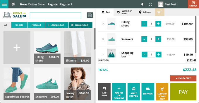 معاينة نقطة بيع YITH لـ WooCommerce (POS)