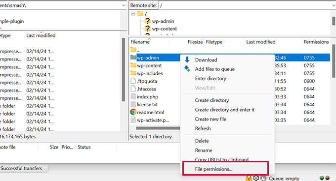 FTP file permissions FTP file permissions