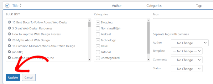 Bulk update all posts Bulk update all posts
