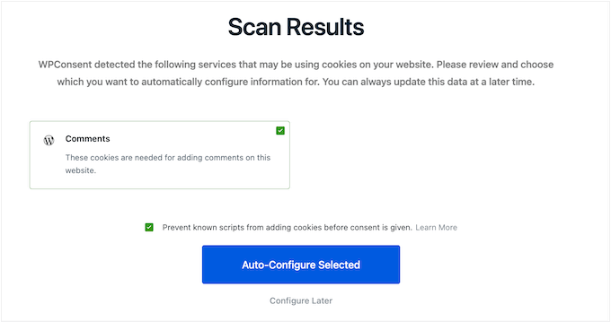 Scanning your WordPress website for cookies Scanning your WordPress website for cookies