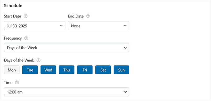 Schedule Form entries export in WPForms Schedule Form entries deletion in WPForms