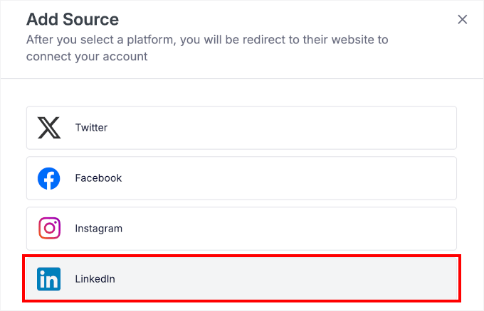 Adding LinkedIn as a source Adding LinkedIn as a source