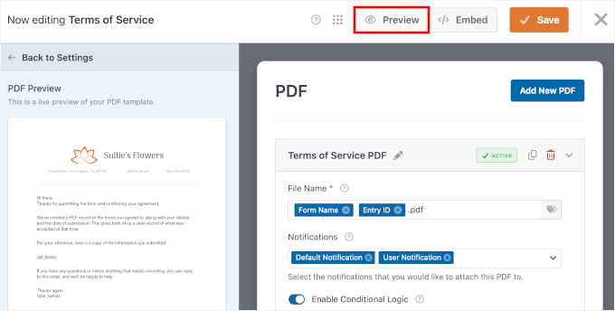 Previewing forms in WPForms Previewing forms in WPForms