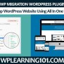 How To Backup WordPress Site Using All In One WP Migration WordPress ...