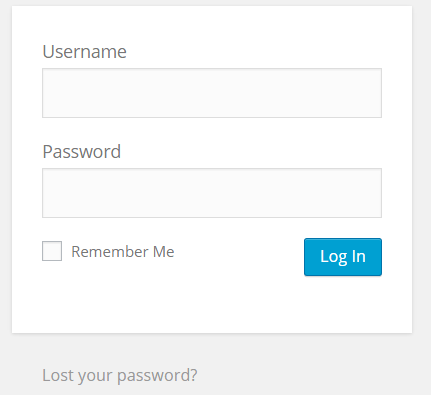 WordPress Login Box