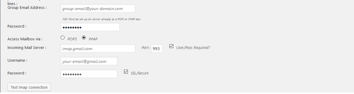 Overview wordpress has several smtp plugins you can use to force any from address you like. Imap Pop3 Mailbox Settings Wordpress Mailing Group Listserv