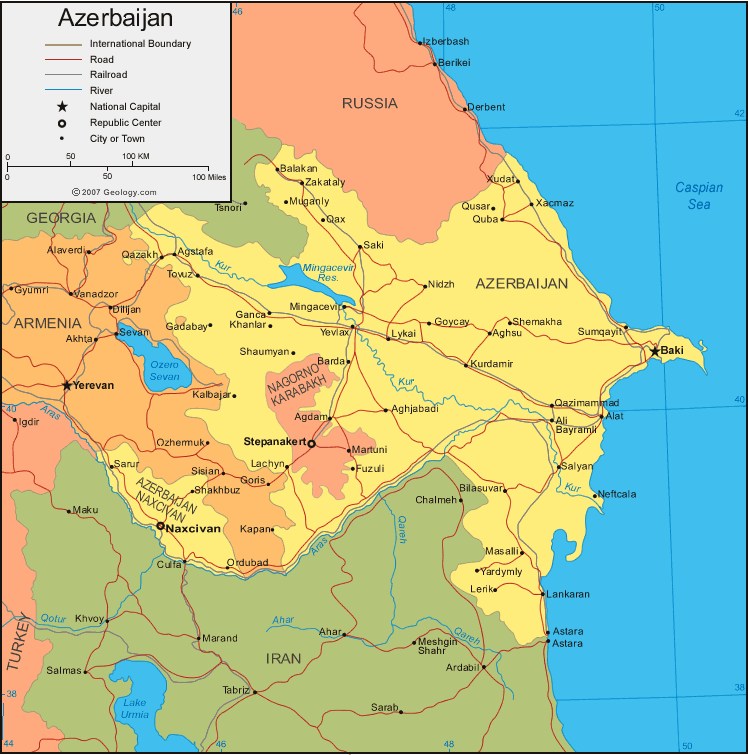 Azerbaijan Map Asia Maps Map Pictures Azerbaijan Map.bmp