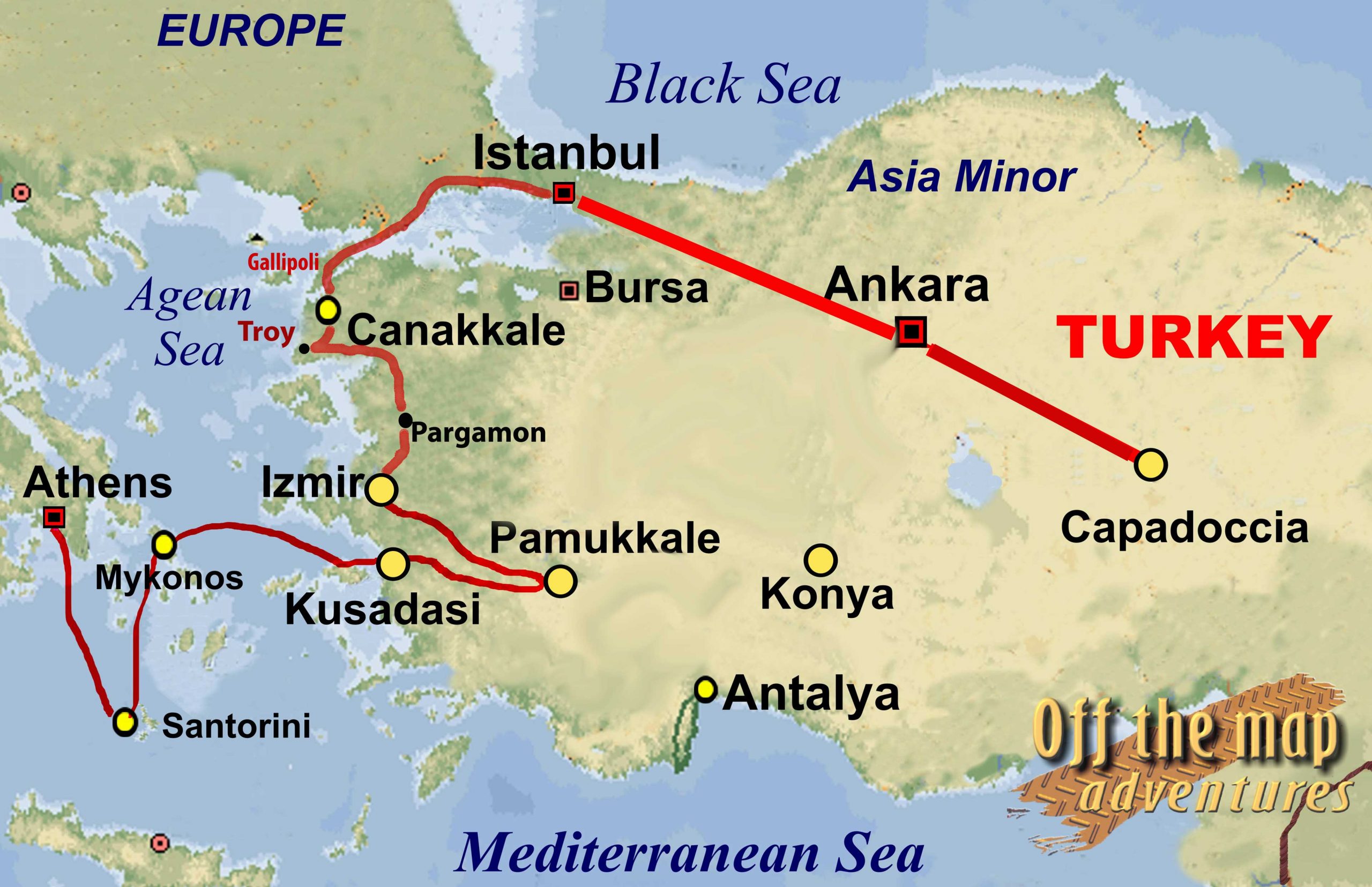 Map Of Greece And Turkey And Italy