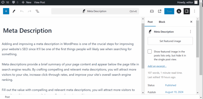 How To Add Meta Description In Wordpress Wbcom Designs - Landscape Image Collection - 8K Quality