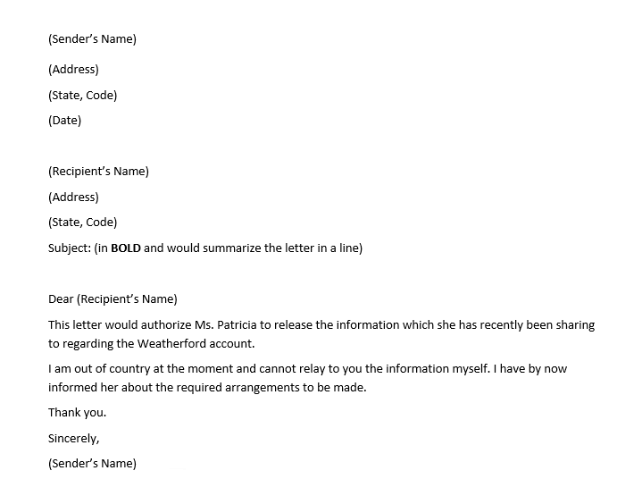 Authorization Letter Usage And Format For Writing Perfect Letter