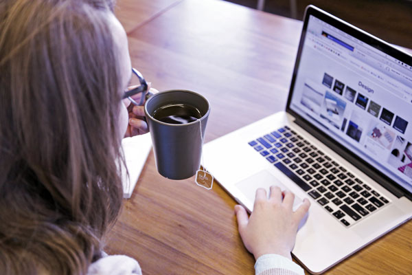 Woman Using Computer