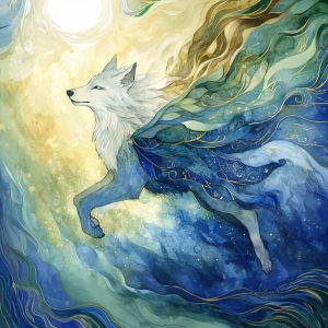 Soaring wolf