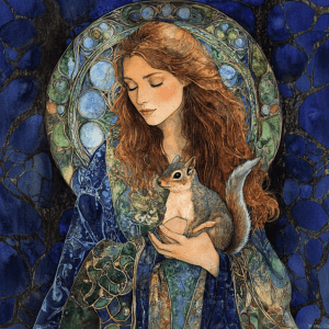 Woman with Squirrel © Bernadette Wulf - art of empathy