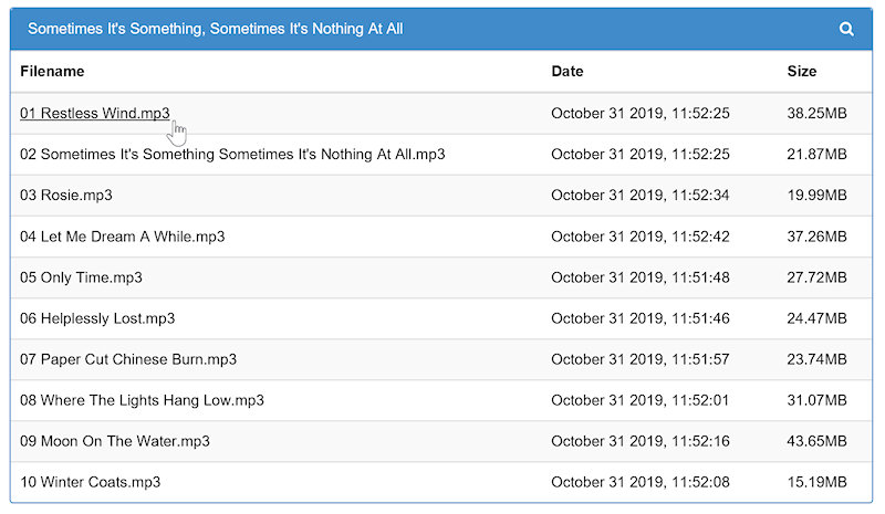 Bootstrap File Listing