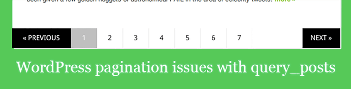 Then you have a custom tax of foodcategories. Fix Wordpress Pagination Problems when used with query_posts - Xcellence-IT