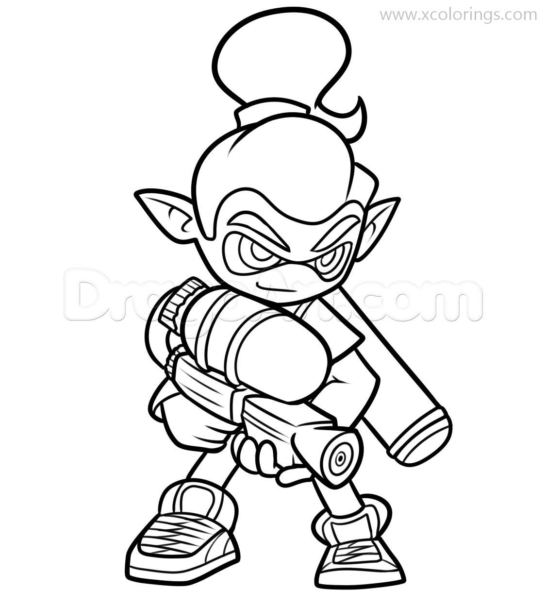 images Boy Splatoon Coloring Pages splatoon coloring pages inkling boy