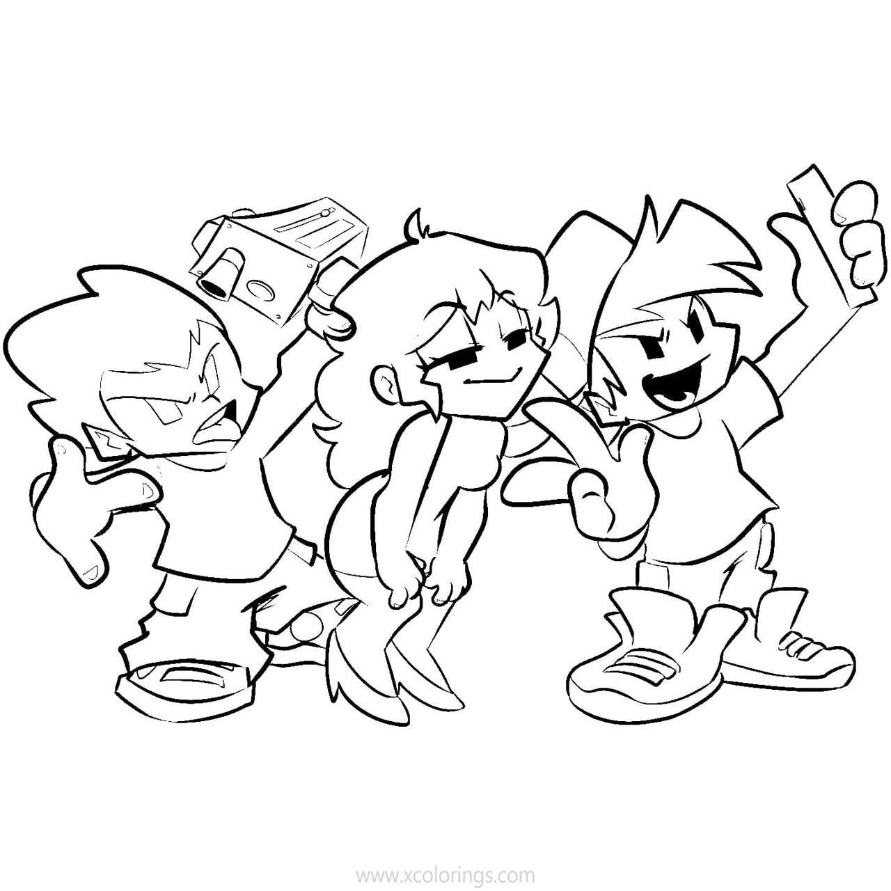 wallpapers Friday Night Funkin Characters Drawing friday night funkin coloring pages