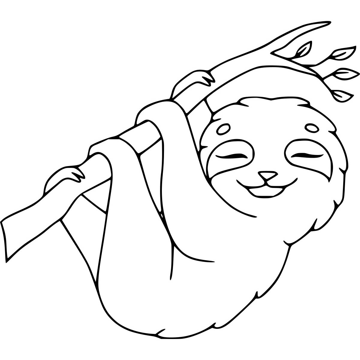 cartoon sloth coloring pages xcoloringscom