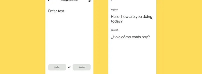 You may open google translate . Google Translate Is Testing A Big Material You Redesign
