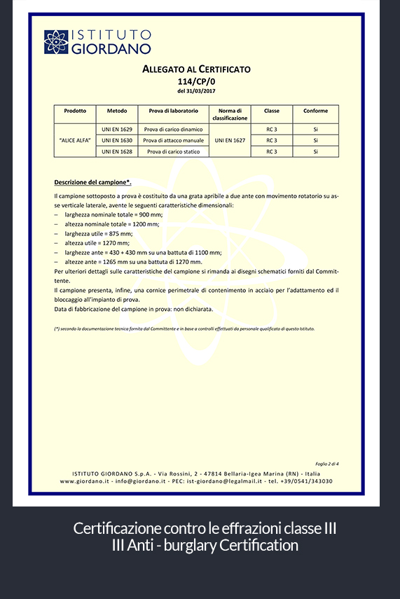 Produzione e Vendita diretta di Inferriate Grate
