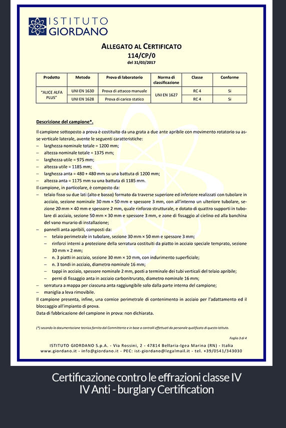 Produzione e Vendita diretta di Inferriate Grate