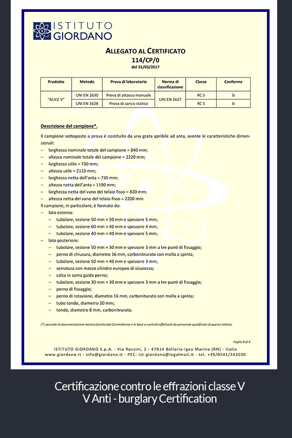 Produzione e Vendita diretta di Inferriate Grate