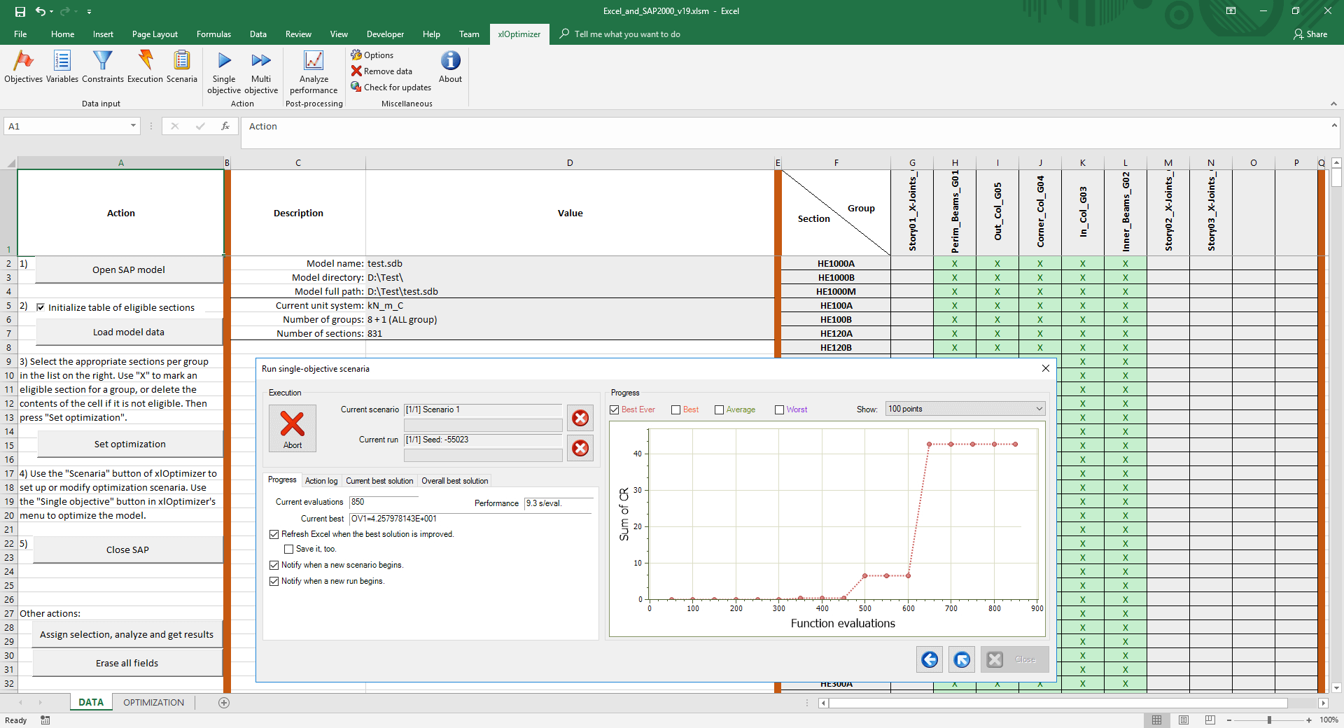 Xloptimizer Com Optimization Using Sap2000