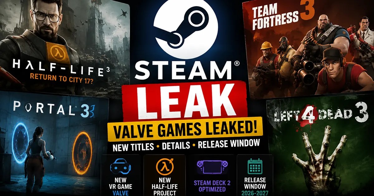 And Get All 12TB Steam Leak: Massive Archive Reveals Lost Valve Games and Unreleased Builds