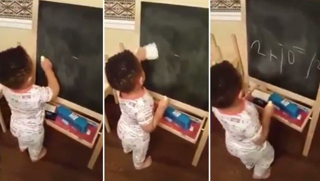 Toddler Solving Mathematical Problem