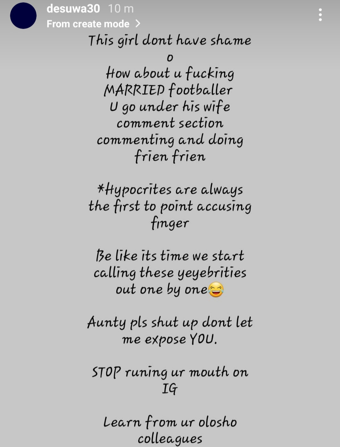 ex-wife, Sonia shades Uriel