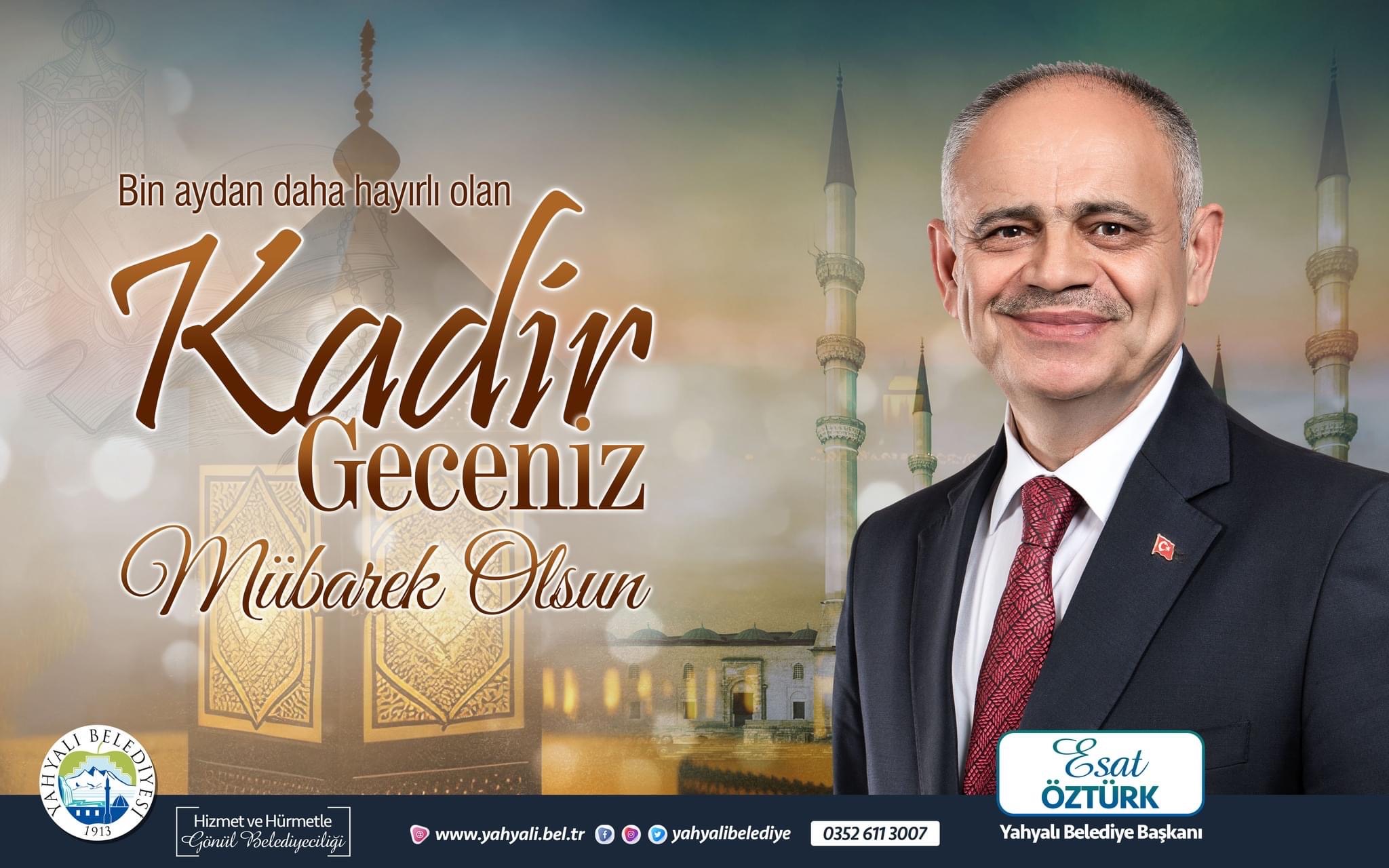 Başkan Öztürk’ten, Kadir Gecesi Kutlama Mesajı