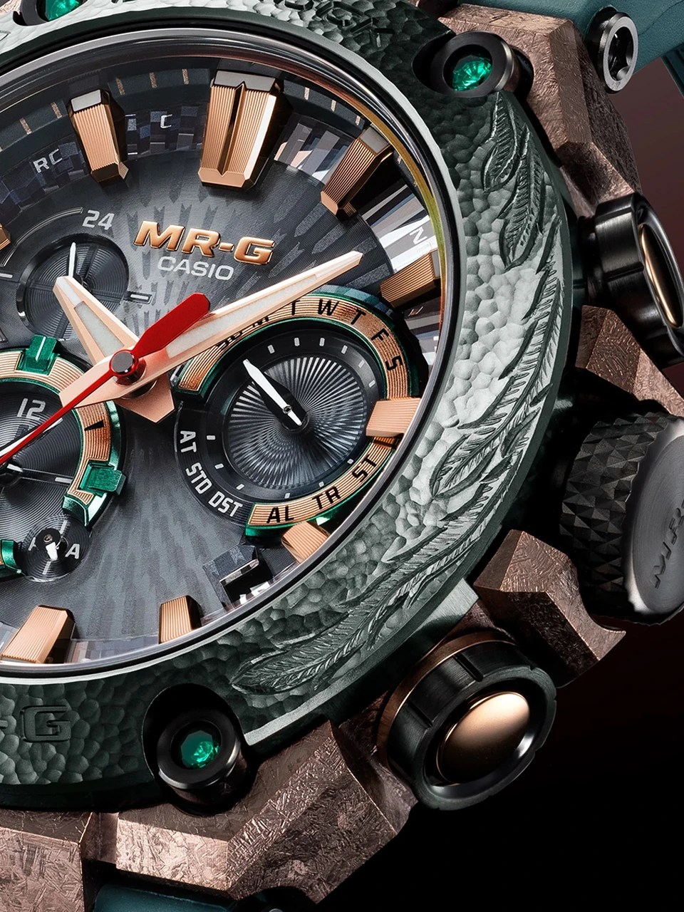 MRG-B2000KT-3Aの文字盤に施されたグラデーション蒸着のクローズアップ