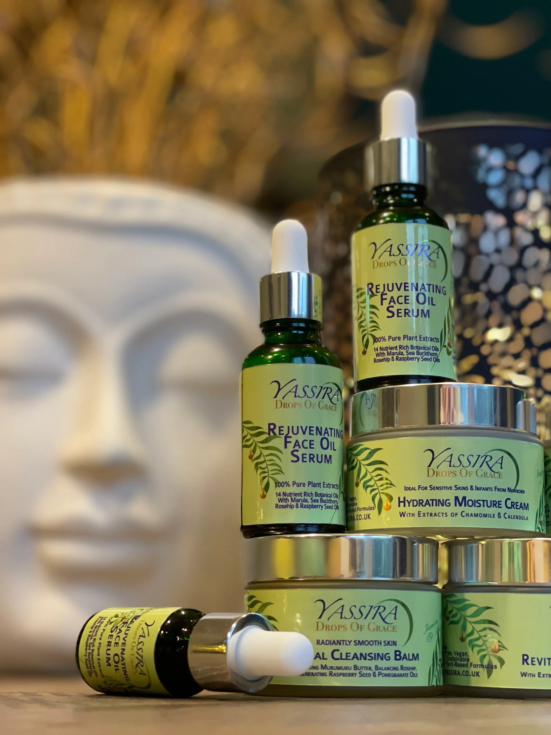 Yassira-Rejuvenating Face Oil Serum Grouped with Hydrating Moisturiser