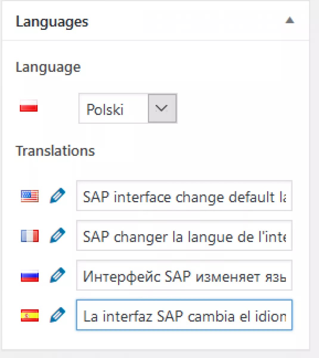 WordPress Polylang des liens manquants