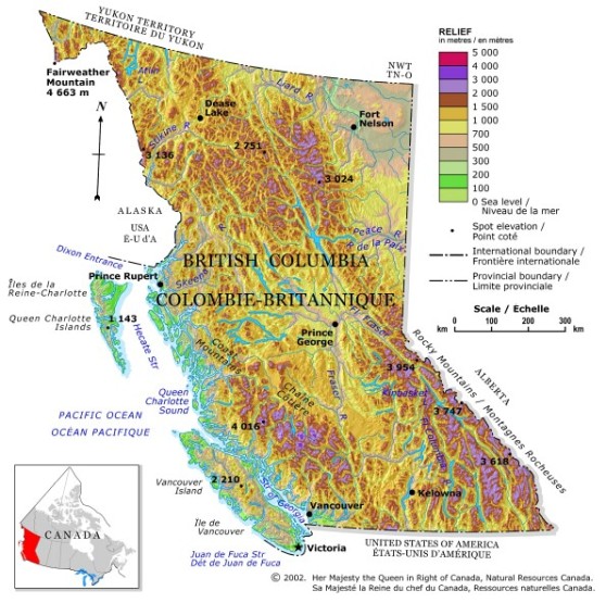 Lantzville Topographic Map Elevation Relief Map Greater Stock Bc Relief 