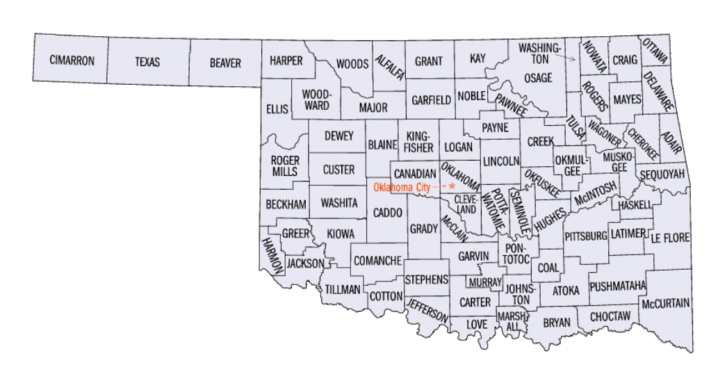 Oklahoma County Map Stout40 