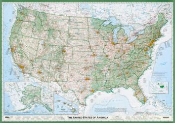 United States Elevation Map 2053631M 