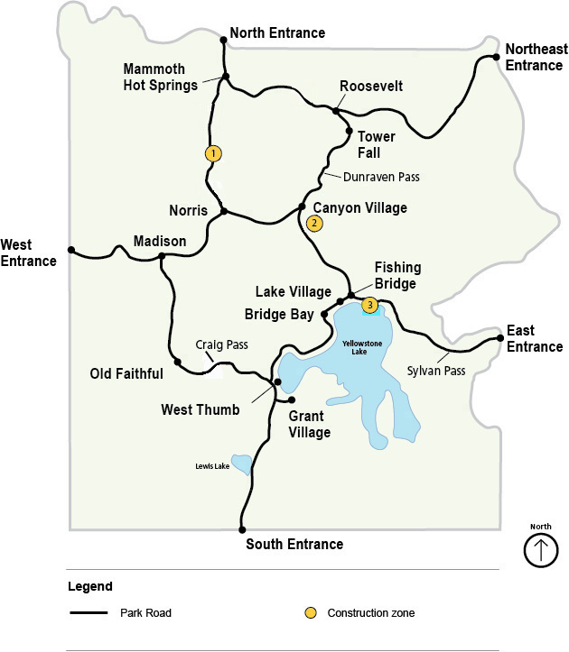Yellowstone National Park Road Information Yellowstone Up Close And 