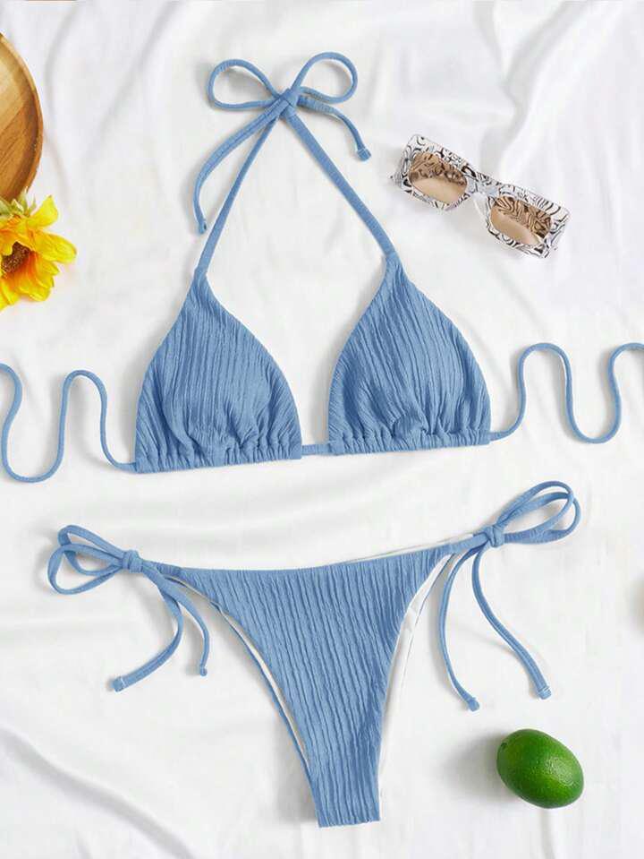 Traje de bano celeste Yii Ccollections