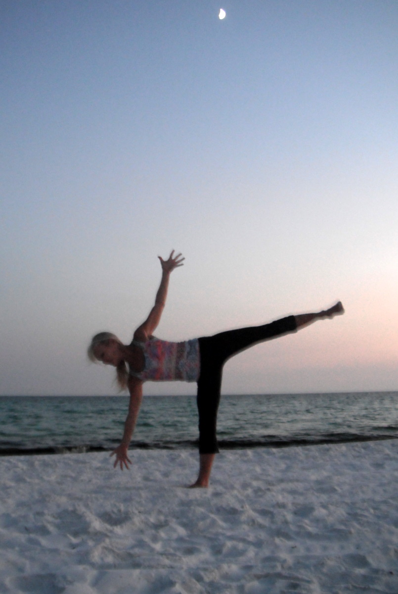 Beach yoga pose pictures