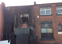 The storage building on Oldfield Lane, Wortley that caught fire.