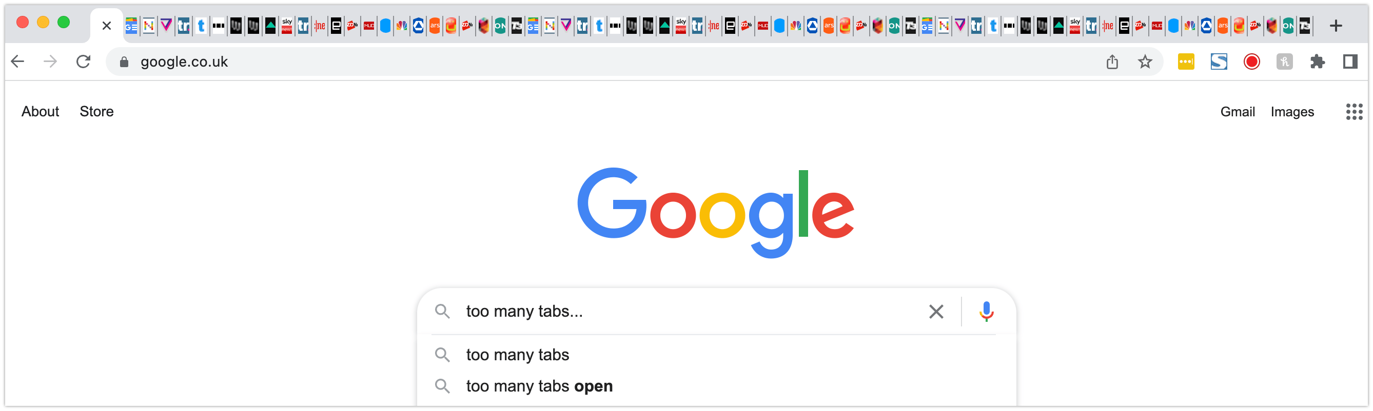 Too many tabs